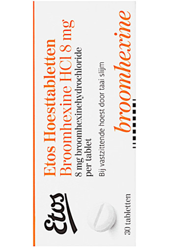 Etos Hoesttabletten Broomhexine HCI 8 mg. 30 stuks