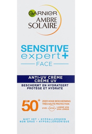 Garnier Ambre Solaire Sensitive Expert+ Gezichtscrème SPF 50 50 ml