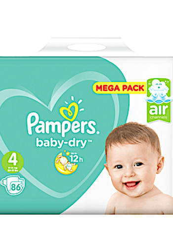 Pampers Baby-Dry Megapak Luiers 4 | 86 stuks