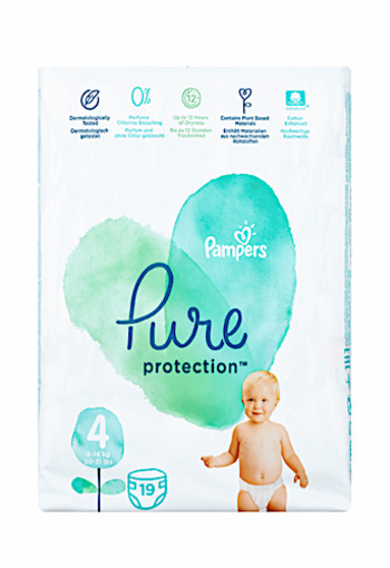 Pampers Pure Protection Luiers Maat 4 19 stuks