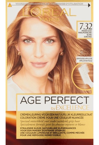 L'Oréal Paris Excellence Age Perfect Crèmekleuring 7.32 Midden Goud Parelmoerblond