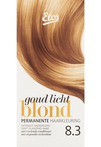 Etos Permanente Haarkleuring 8.3 Goud Licht Blond 120 ml 