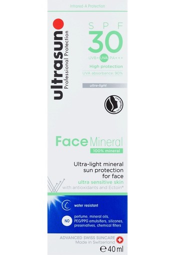 Ultrasun Face Sensitive Skin Mineral SPF30 40 ml