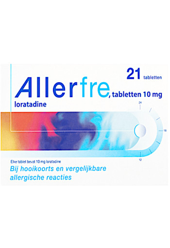 Allerfre Antihooikoorts Tabletten 10 mg Loratadine 21 stuks