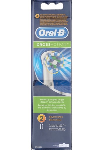 Oral-B CrossAction Vervangende Opzetborstels 2 stuks
