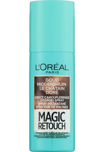 L'Oréal Paris Magic Retouch Uitgroei Camouflage Spray 10 Goud Middenbruin 75 ml