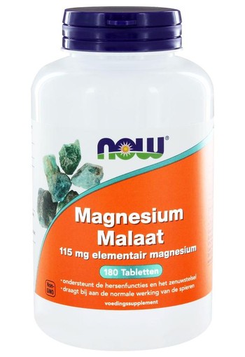 NOW Magnesium malaat 115 mg (180 Tabletten)
