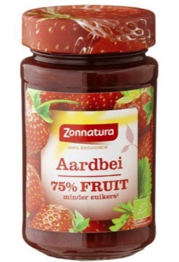 Zonnatura Fruitspread Aardbei 75% 250g