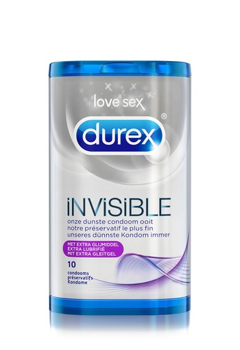 Durex Invisible Extra Dun Glijmiddel 10st