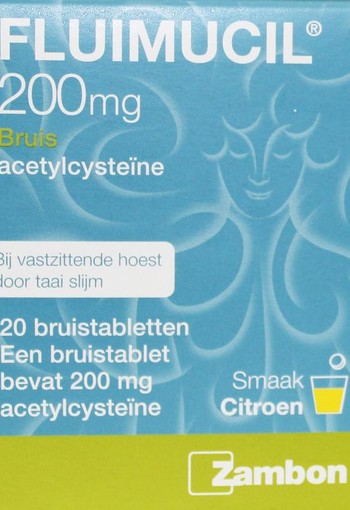 Fluimucil 200 mg suikervrij (20 Bruistabletten)
