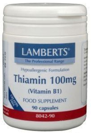 Lamberts Vitamine B1 100 mg (thiamine) (90 Vegetarische capsules)