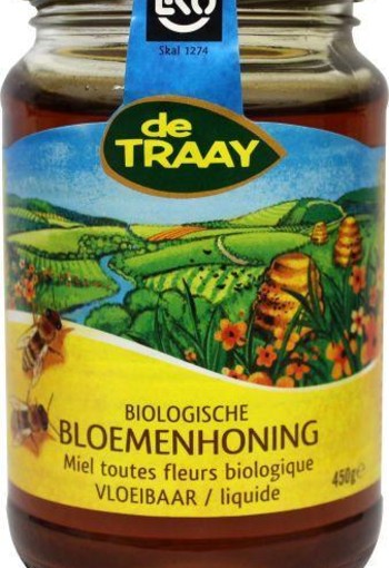Traay Bloemenhoning vloeibaar bio (450 Gram)