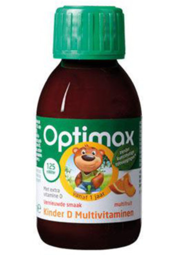 Optimax Kinder Multi Vitamine D Vloeibaar (125ml)