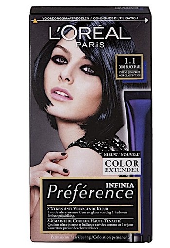 L'Oréal Paris Récital Préférence 1.1 Intens IJzig Zwart Haarkleuring