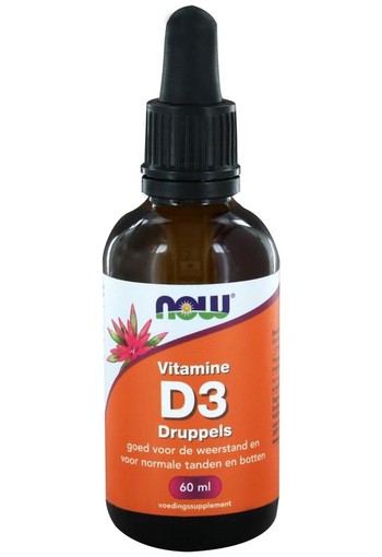 NOW Vitamine D3 druppels 400IE (60 Milliliter)