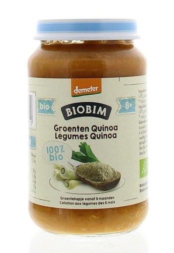 Biobim Gemengde groenten quinoa 8 maanden Demeter bio (200 Gram)
