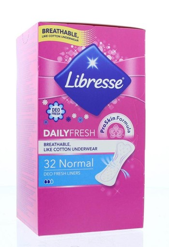 Libresse Inlegkruisjes daily fresh normaal deo fresh (32 Stuks)