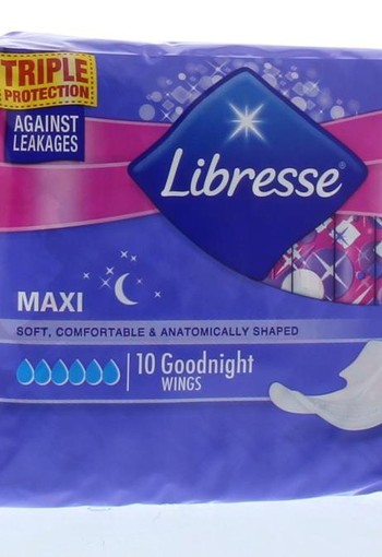 Libresse maxi goodnight (10 Stuks)