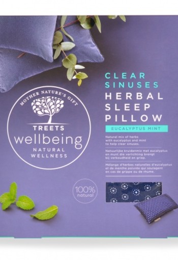 Treets Herbal sleep pillow clear sinus (1 Stuks)