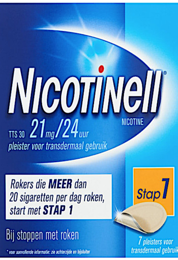 Nicotinell Pleister TTS 30 7 Stuks 21mg - Stap 1
