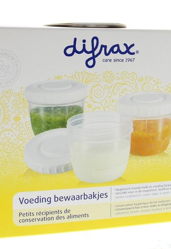 Difrax Voeding bewaarbakjes (6 Stuks)