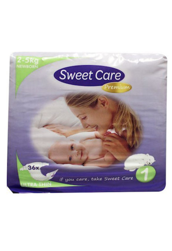 Sweetcare Premium Newborn Maat 1 2-5kg 36st