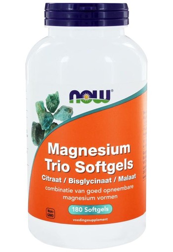 NOW Magnesium trio softgels (180 Softgels)