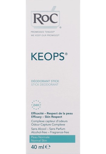 ROC Keops deodorant stick zonder alcohol (40 ml)