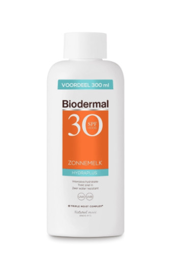 Biodermal Zonnemelk hydraplus SPF30 / 300 ml
