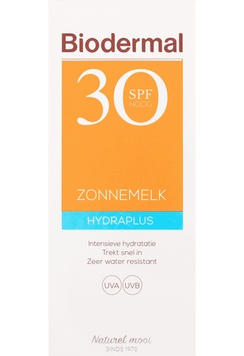Biodermal Zonnemelk hydraplus SPF30 (200 ml)