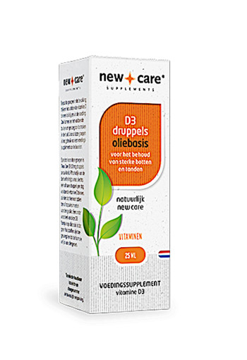 New Care D3 druppels oliebasis voor het behoud van sterke botten en tanden Inhoud  25ml