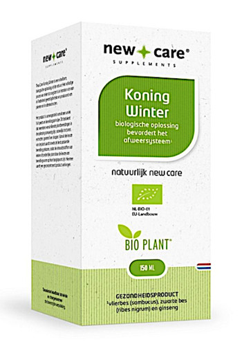 New Care Koning Winter biologische oplossing, bevordert het afweersysteem (vlierbes, zwarte bes en ginseng)  150 ml