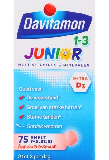 Davitamon Junior 1+ smelttablet 75 tabletten