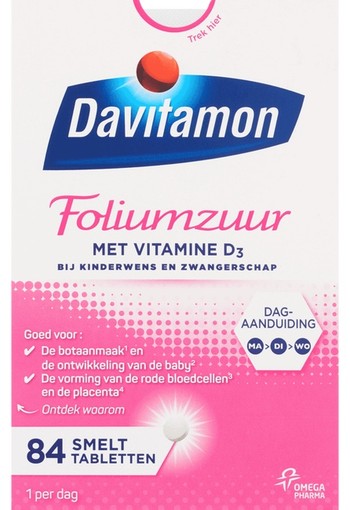 Davitamon D Foliumzuur 84 tabletten