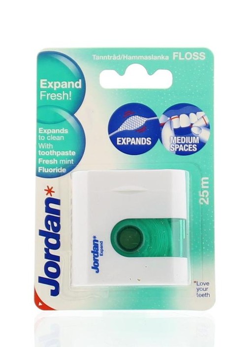 Jordan Dental floss expanding fresh 25 meter (1 stuks)