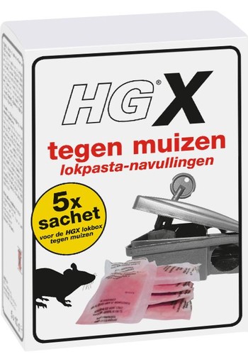 HG X lokpasta tegen muizen navul (5 Sachets)