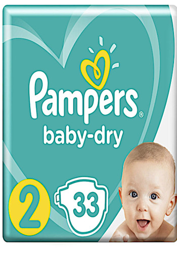 Pam­pers Ba­by dry maat 2 / 33 stuks