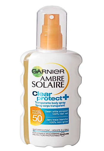 Garnier Ambre Solaire Clear Protect SPF 50+ Transparant Zonnespray 200 ml