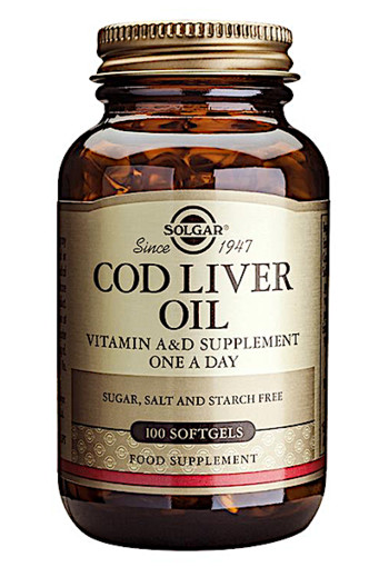 Solgar Cod Liver Oil (Levertraan, Vitamine A & D) (100 softgels)