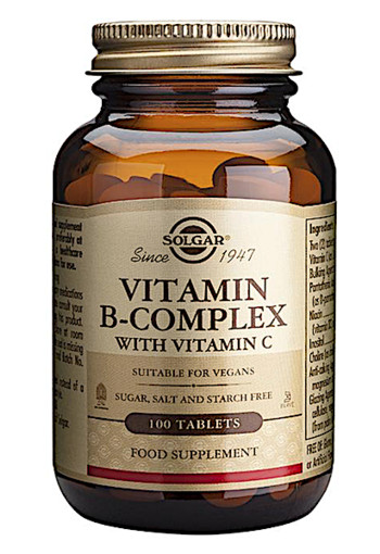 Solgar Vitamin B-complex with Vitamin C (100 tabletten)