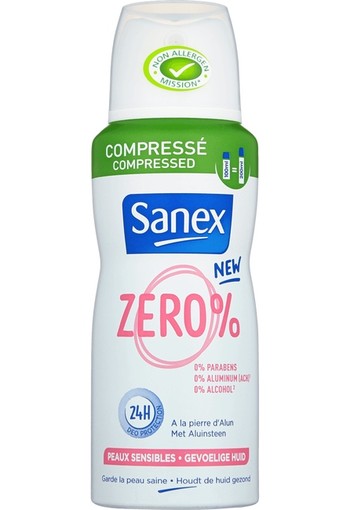 Sanex Zero% Sensitive Deodorant Spray 100 ml