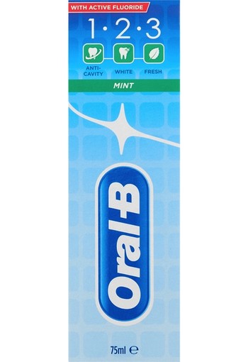 Oral B Tandpasta 123 mint 75 ml