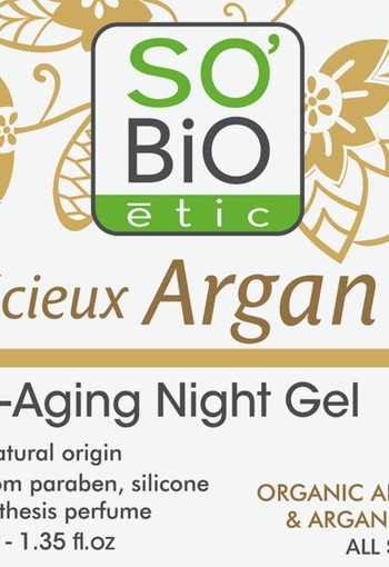 So Bio Etic Argan anti-aging night gel (40 Milliliter)