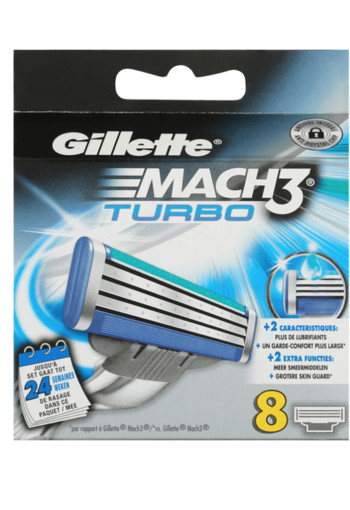 Gillette Mach3 turbo mesjes 8 stuks