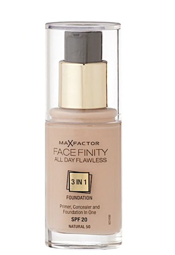 Max Factor Facefinity All Day Flawless 3-in-1 Liquid Foundation - 50 Natural