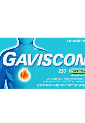Gaviscon Pepermunt 250 (48 Kauwtabletten)