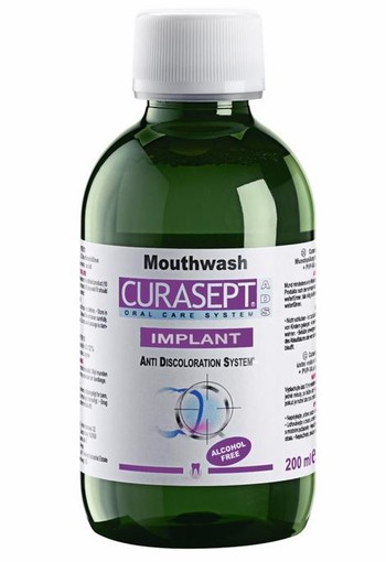 Curasept Implant - 0,20% chloorhexidine - HA - PVP-VA (200 Milliliter)