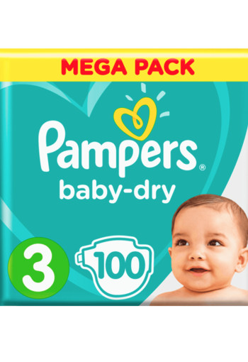 Pampers Baby-Dry Megapak Luiers 3 100 stuks 