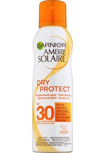 Garnier Ambre Solaire Dry Protect Vernevelde Mist Spray Spf 30 - Zonnebrandspray 200 ml