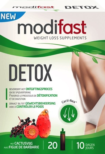 Modifast Voedingssupplement Detox met Cactusvijg 300 ml Doos -20 stuks